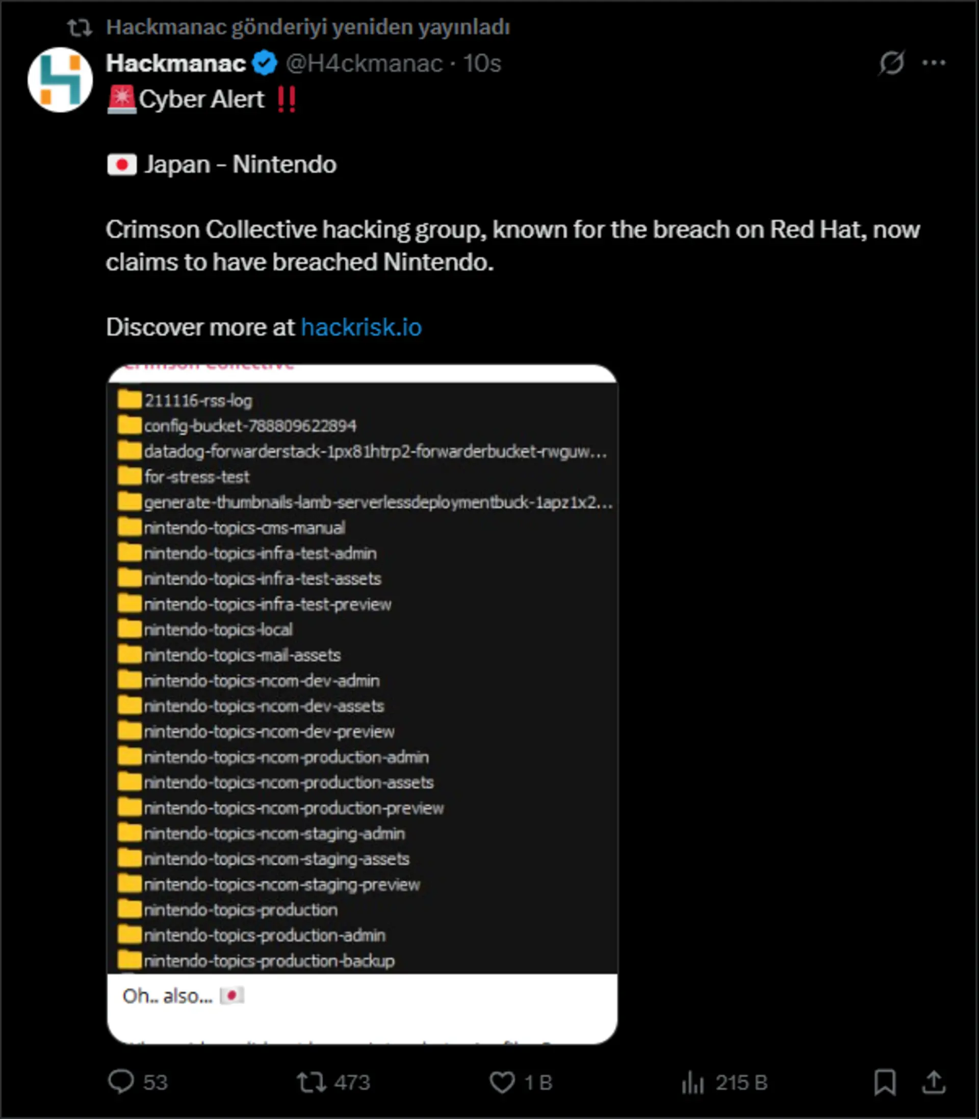Nintendo hack iddialari oyun dun