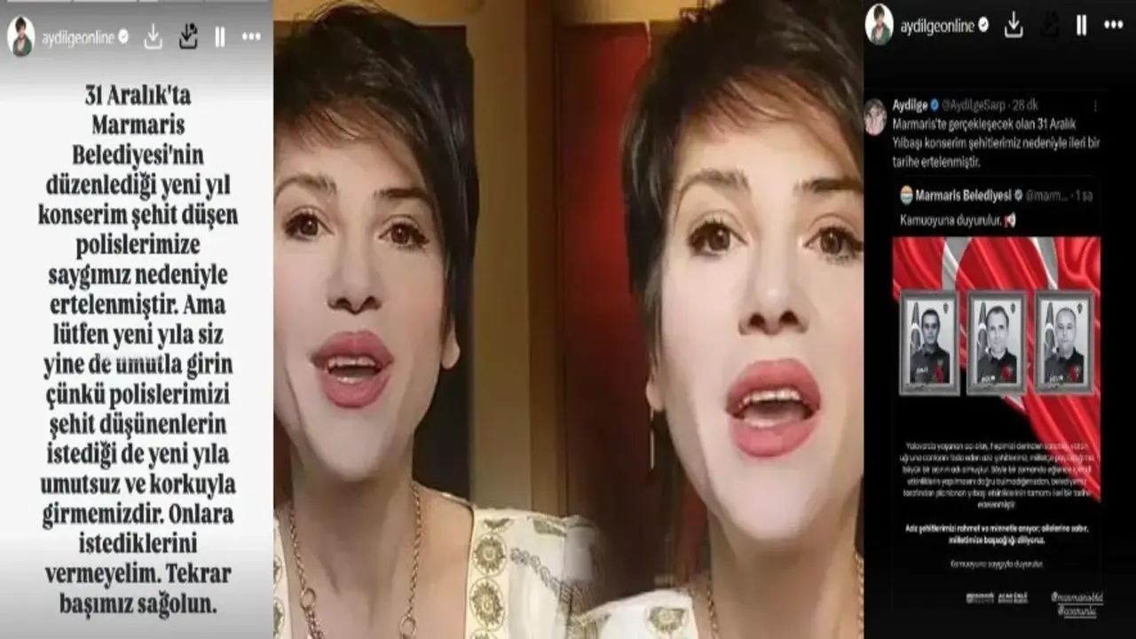 Aydilge yılbaşı konserini iptal