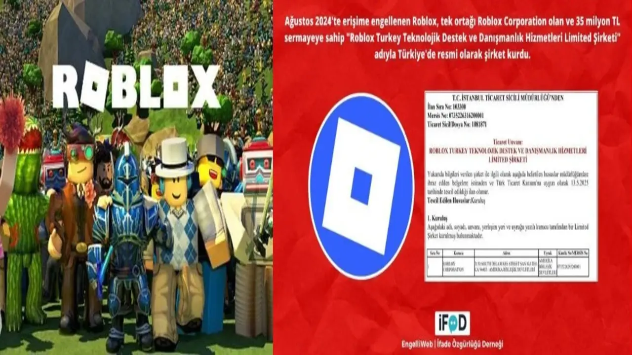 Roblox Türkiye’de şirket kurdu_