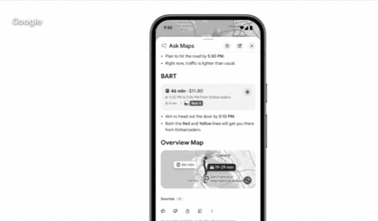Google Haritalar Ask Maps güncellemesiyle akıllı navigasyonu başlattı