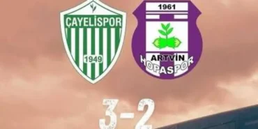 Çayelispor sahasında konuk ettiği Hopasporu 3-2 mağlup etti
