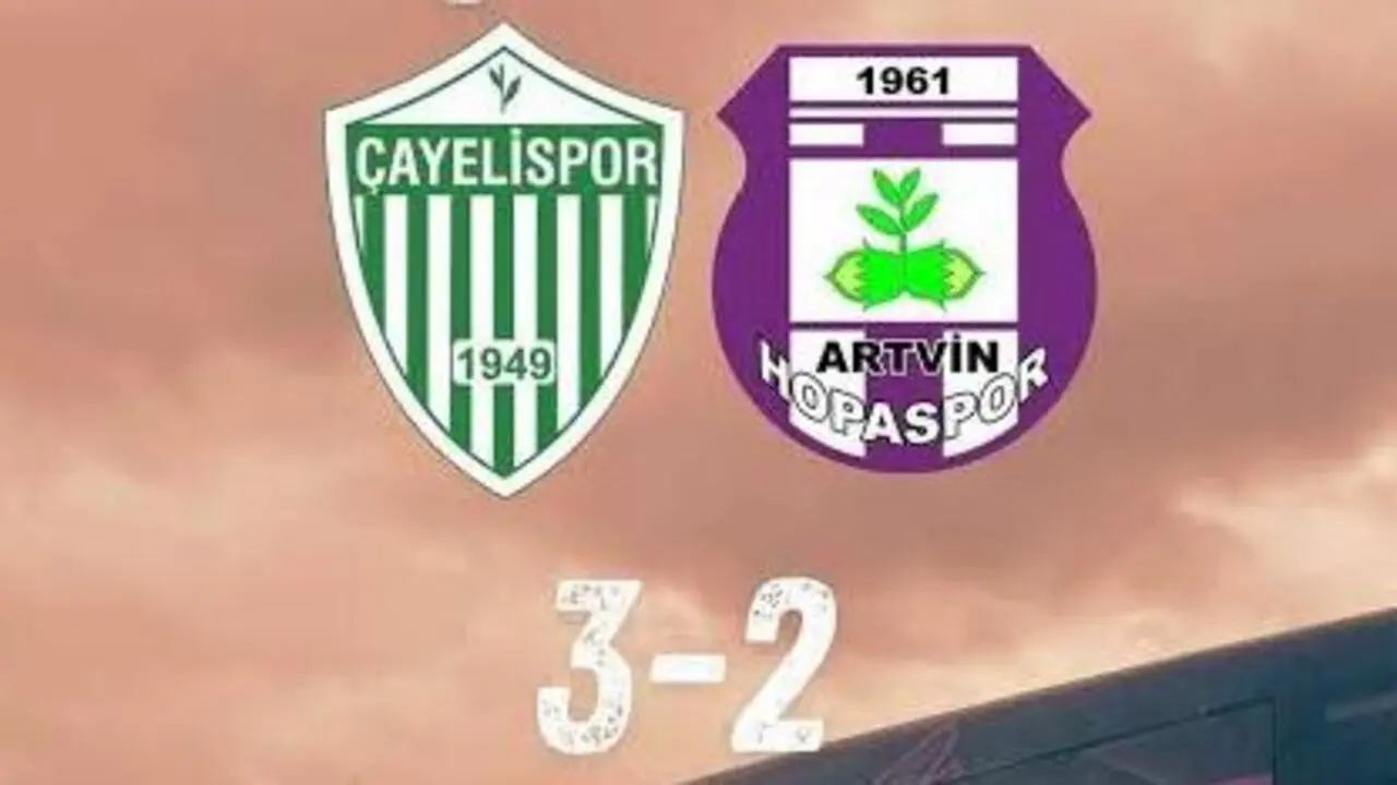 Çayelispor sahasında konuk ettiği Hopasporu 3-2 mağlup etti