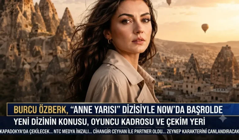 “Anne Yarısı” Dizisiyle Burcu Özberk NOW’da Başrolde Konusu, Oyuncuları ve Çekim Yeri