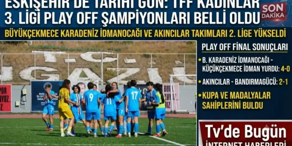 TFF Kadınlar 3. Ligi Play-Off Heyecanı Sona Erdi: Yeni 2. Lig Takımları Belli Oldu