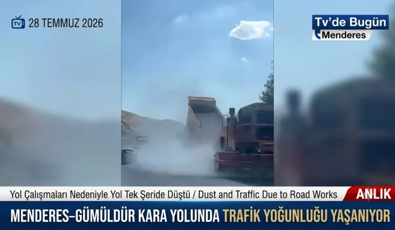 Menderes–Gümüldür kara yolunda trafik yoğunluğu yaşanıyor