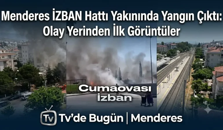 Menderes İZBAN Hattı Yakınında Yangın Çıktı: Olay Yerinden İlk Görüntüler